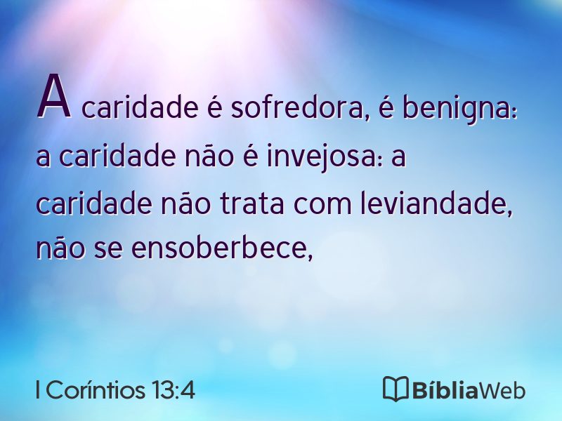 I Coríntios 13:4 em imagem para compartilhar