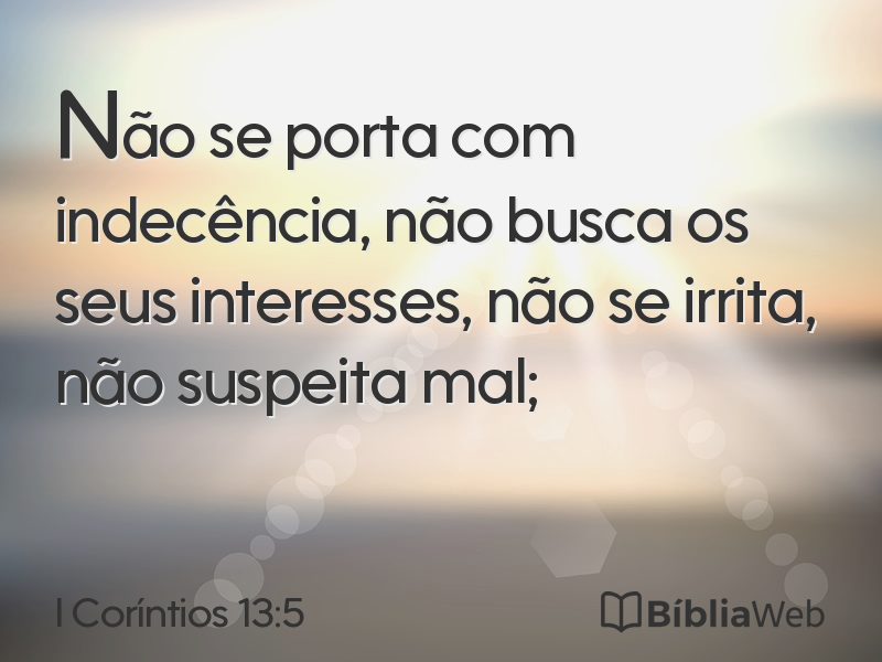 I Coríntios 13:5 em imagem para compartilhar