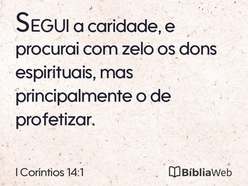 I Coríntios 14:1 em imagem para compartilhar