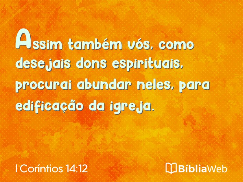 I Coríntios 14:12 em imagem para compartilhar