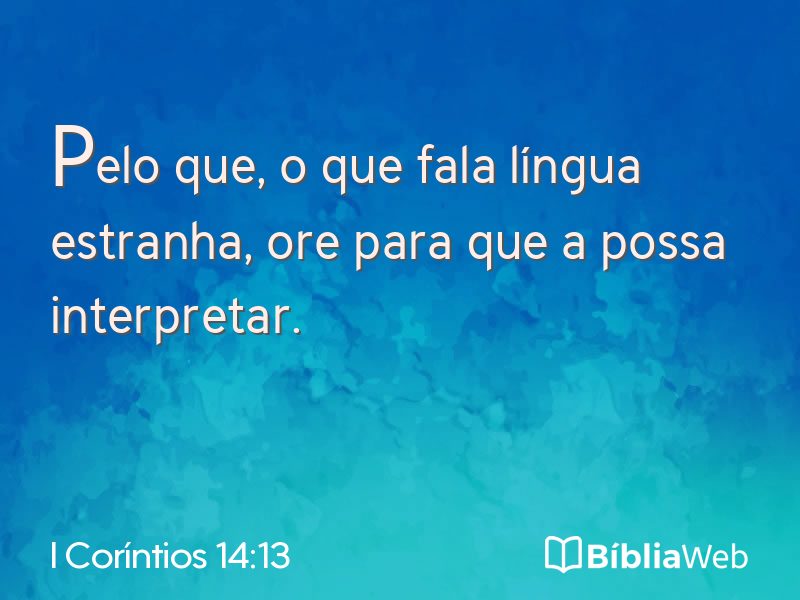 I Coríntios 14:13 em imagem para compartilhar