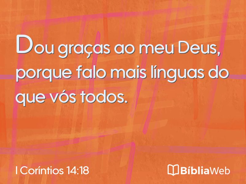 I Coríntios 14:18 em imagem para compartilhar