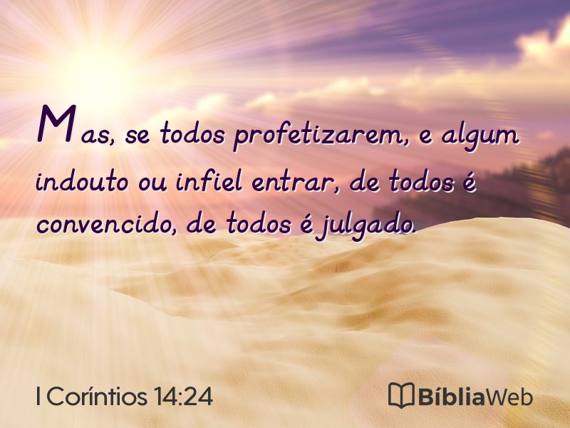 I Coríntios 14:24 em imagem para compartilhar