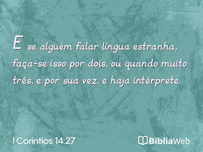 I Coríntios 14:27 em imagem para compartilhar