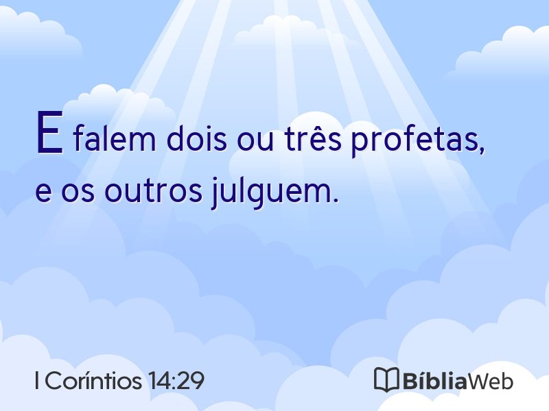 I Coríntios 14:29 em imagem para compartilhar