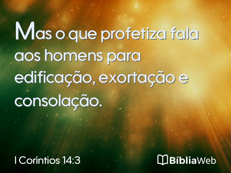 I Coríntios 14:3 em imagem para compartilhar