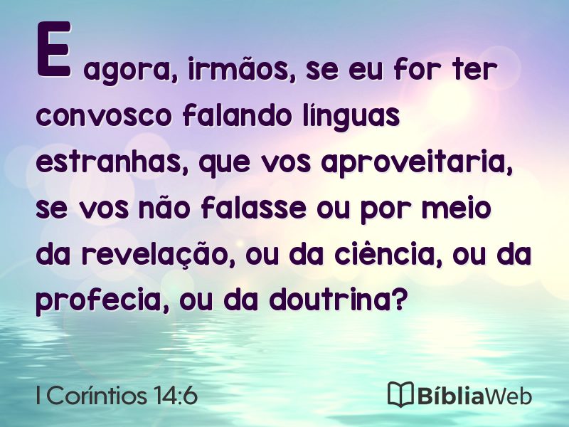 I Coríntios 14:6 em imagem para compartilhar