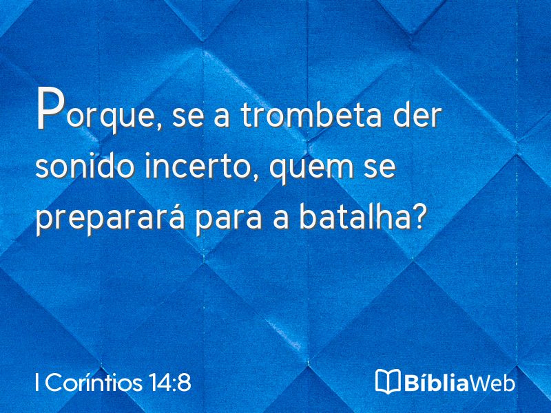 I Coríntios 14:8 em imagem para compartilhar