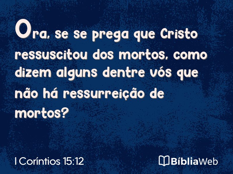 I Coríntios 15:12 em imagem para compartilhar