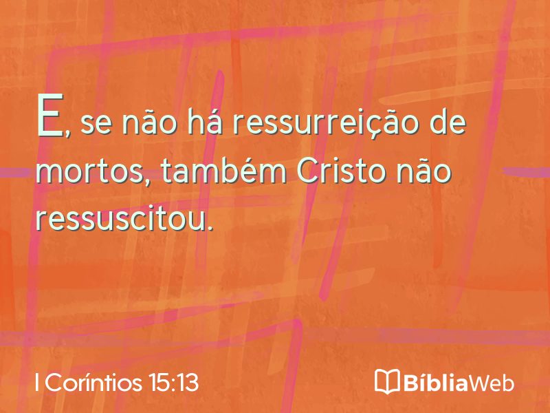 I Coríntios 15:13 em imagem para compartilhar