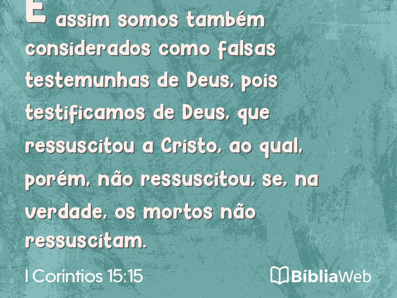 I Coríntios 15:15 em imagem para compartilhar