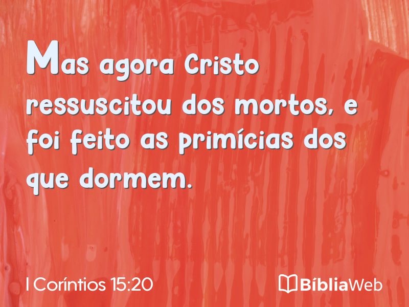 I Coríntios 15:20 em imagem para compartilhar