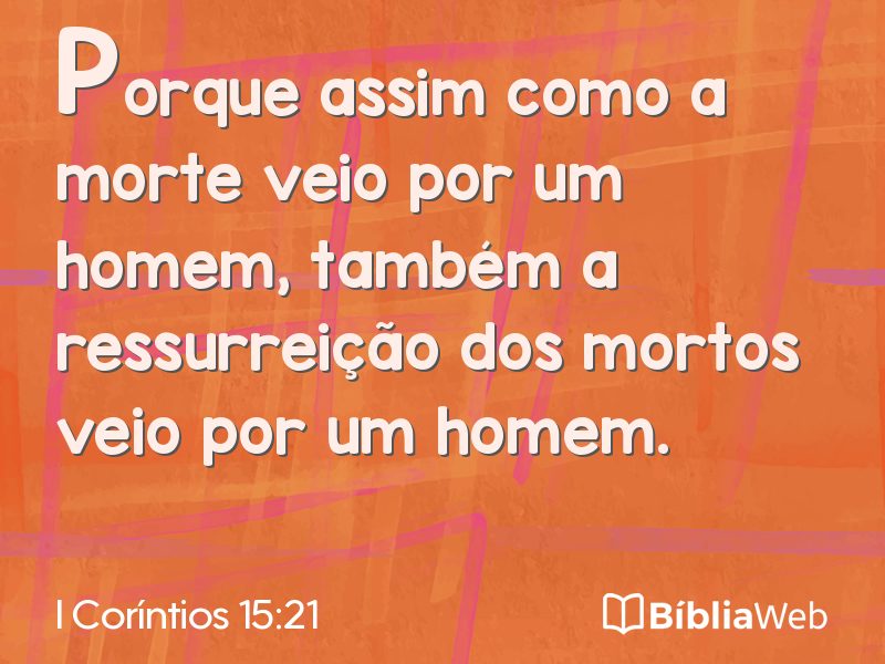 I Coríntios 15:21 em imagem para compartilhar