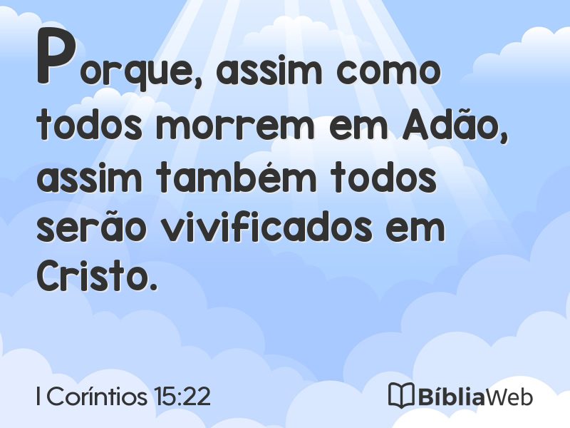 I Coríntios 15:22 em imagem para compartilhar