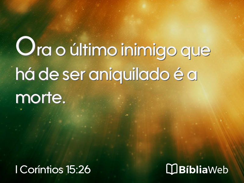 I Coríntios 15:26 em imagem para compartilhar