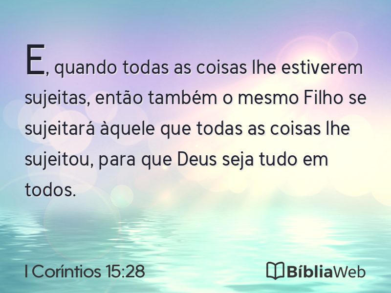 I Coríntios 15:28 em imagem para compartilhar