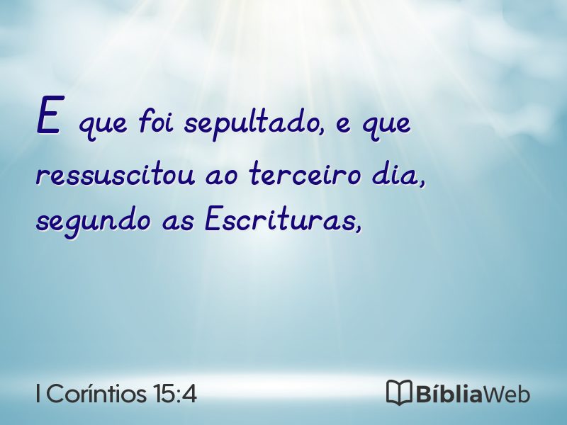 I Coríntios 15:4 em imagem para compartilhar