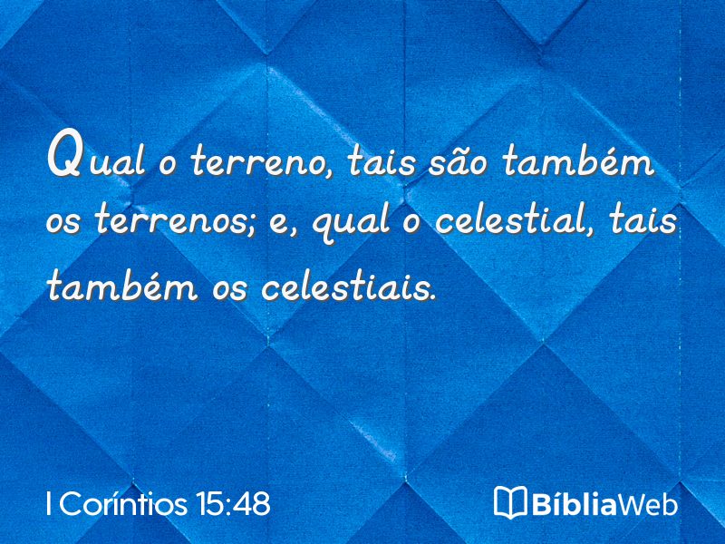 I Coríntios 15:48 em imagem para compartilhar
