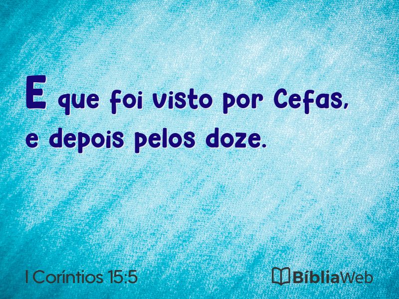 I Coríntios 15:5 em imagem para compartilhar