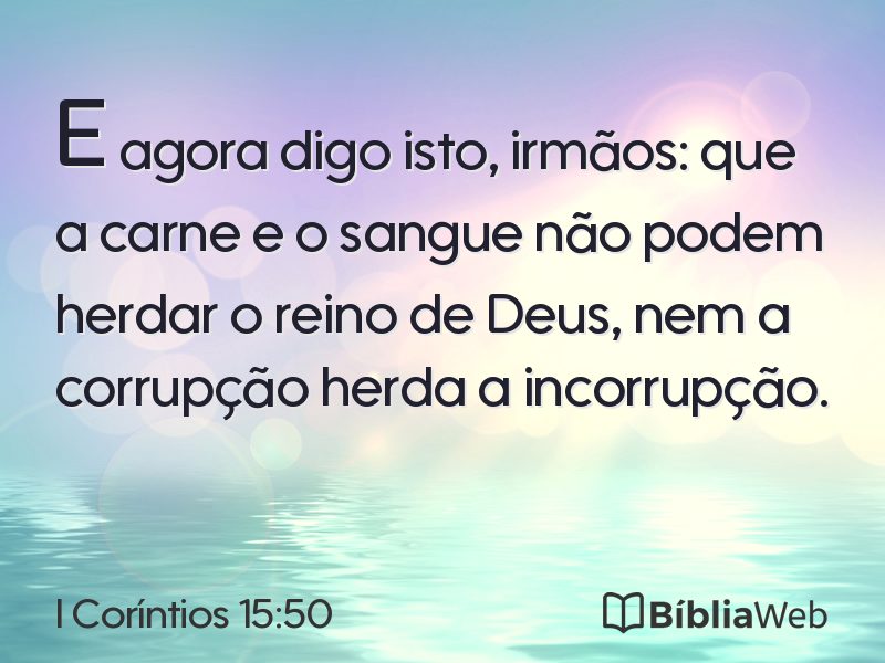 I Coríntios 15:50 em imagem para compartilhar