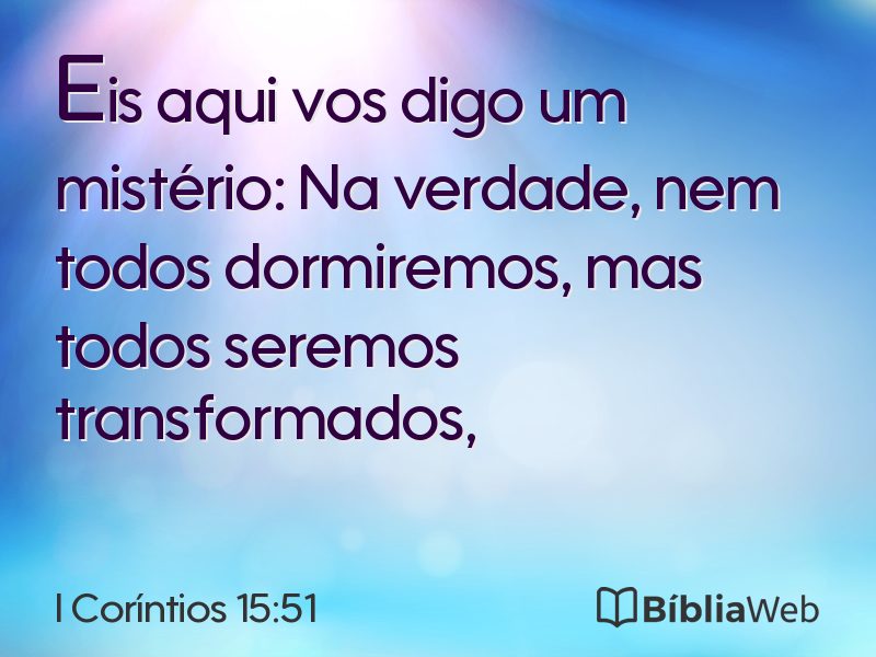 I Coríntios 15:51 em imagem para compartilhar