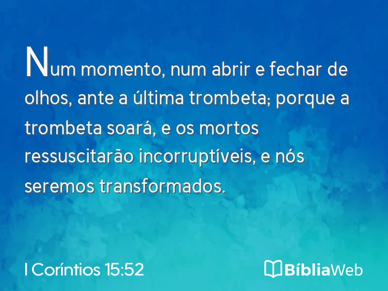 I Coríntios 15:52 em imagem para compartilhar