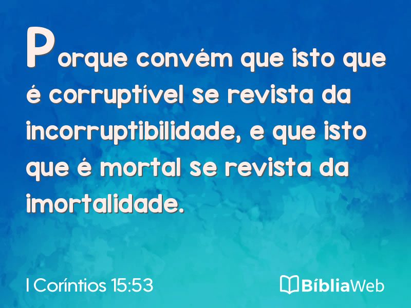 I Coríntios 15:53 em imagem para compartilhar