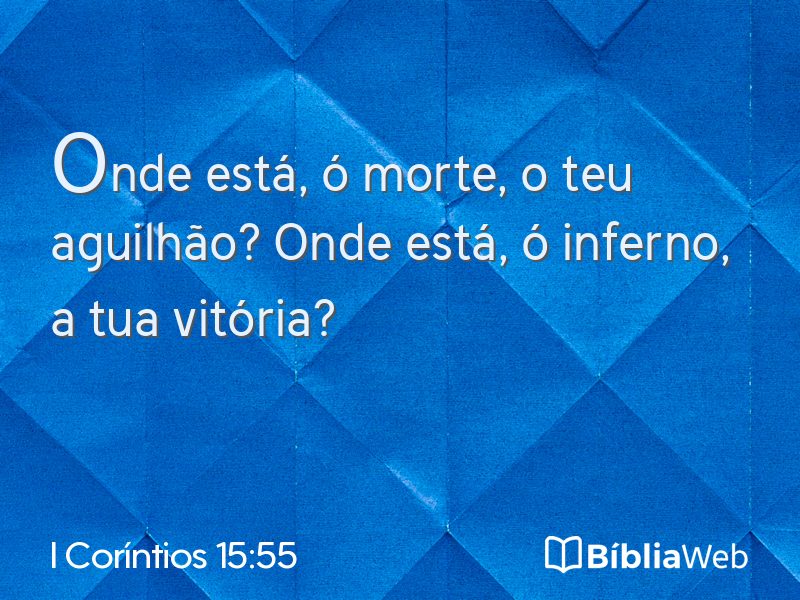 I Coríntios 15:55 em imagem para compartilhar