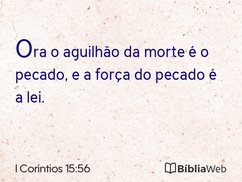 I Coríntios 15:56 em imagem para compartilhar