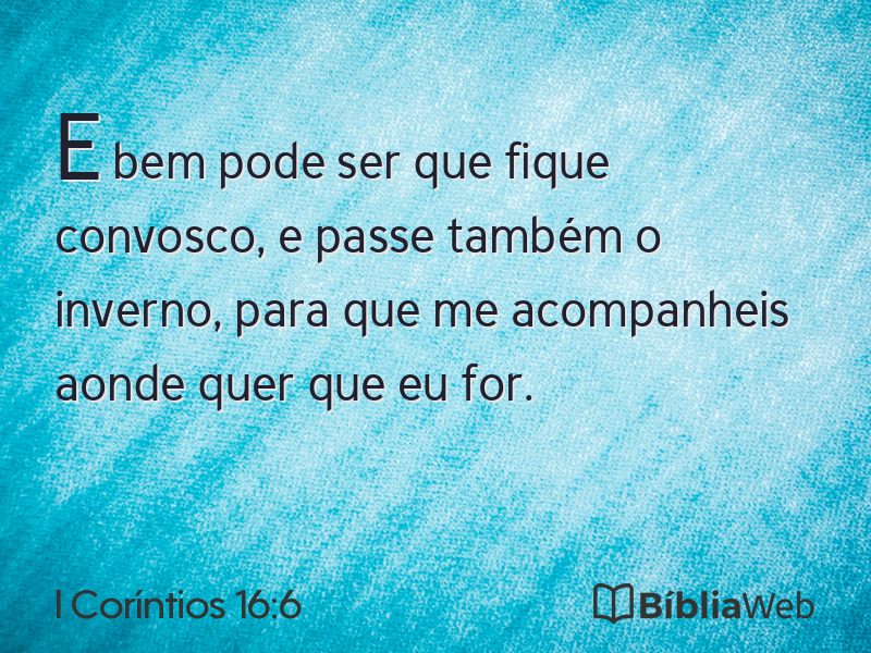 I Coríntios 16:6 em imagem para compartilhar