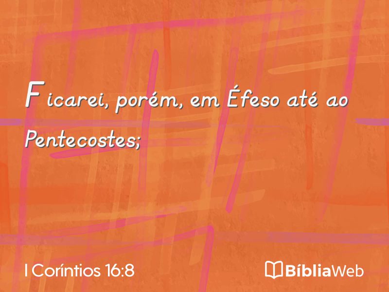I Coríntios 16:8 em imagem para compartilhar