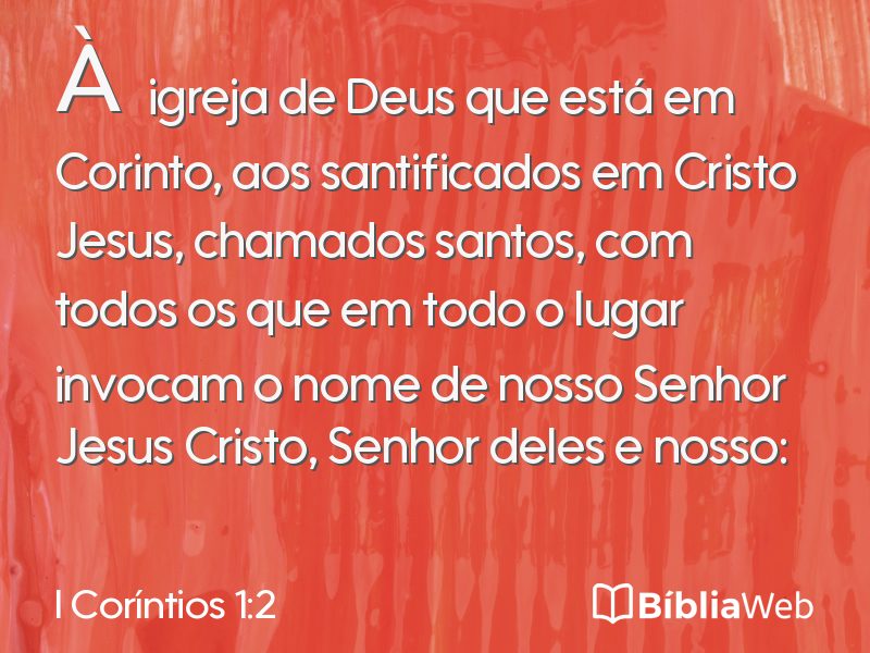 I Coríntios 1:2 em imagem para compartilhar
