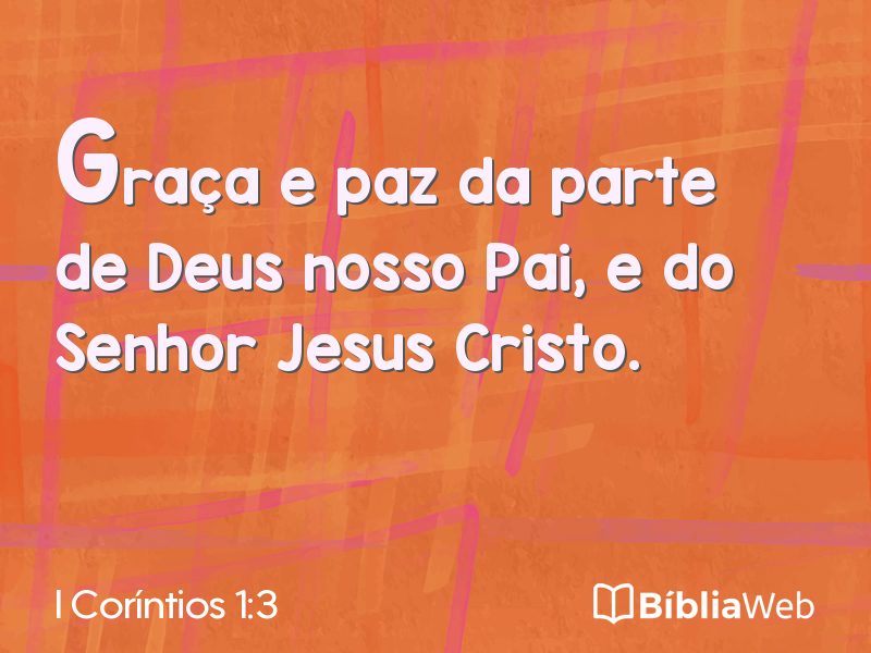 I Coríntios 1:3 em imagem para compartilhar