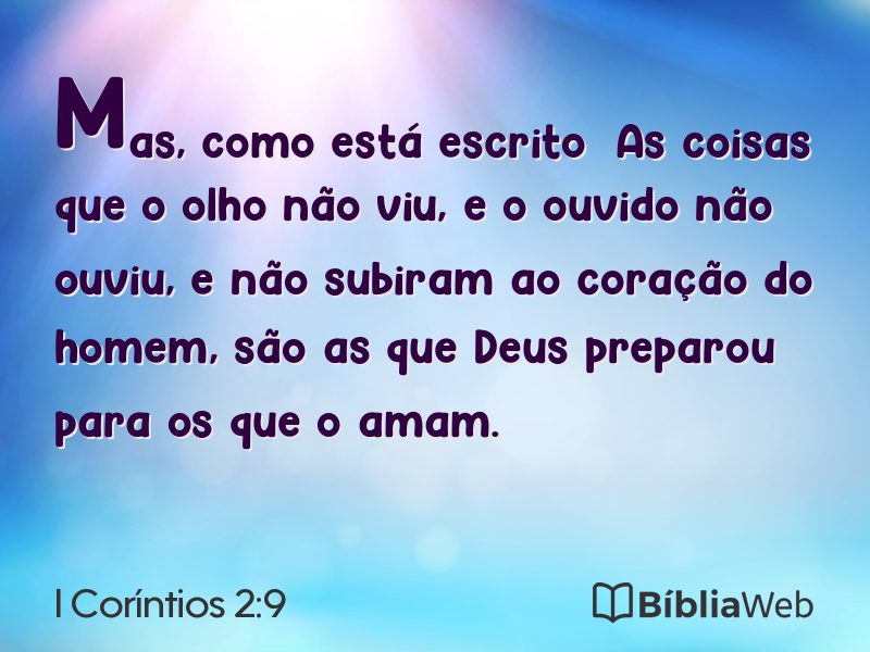 I Coríntios 2:9 em imagem para compartilhar