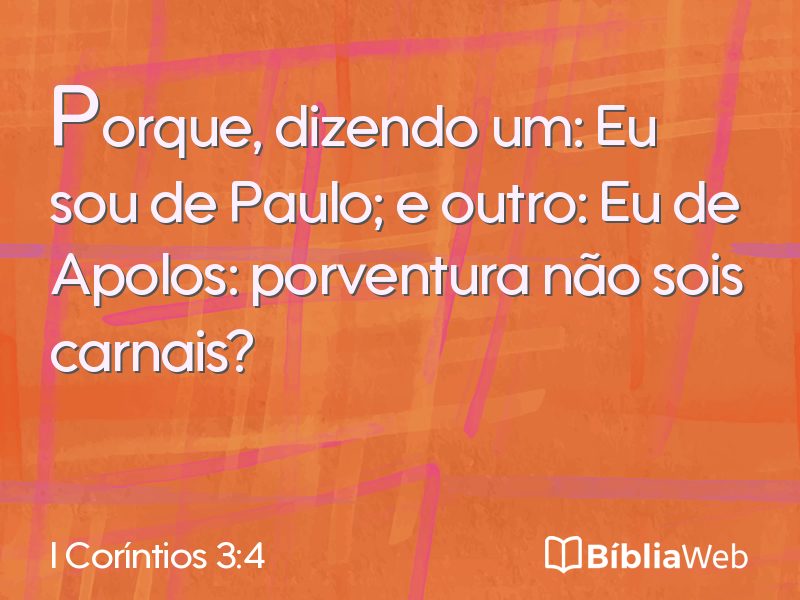 I Coríntios 3:4 em imagem para compartilhar
