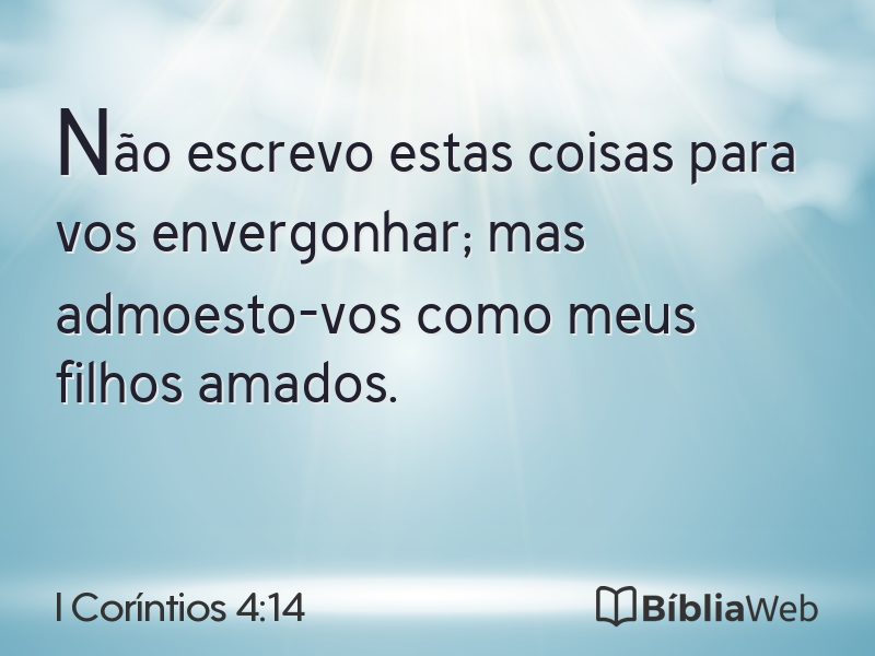 I Coríntios 4:14 em imagem para compartilhar