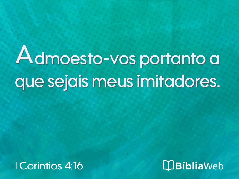 I Coríntios 4:16 em imagem para compartilhar