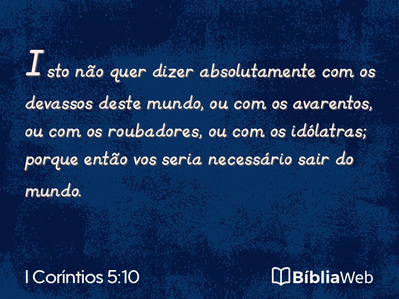 I Coríntios 5:10 em imagem para compartilhar