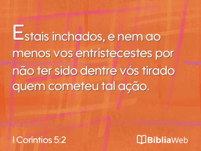 I Coríntios 5:2 em imagem para compartilhar