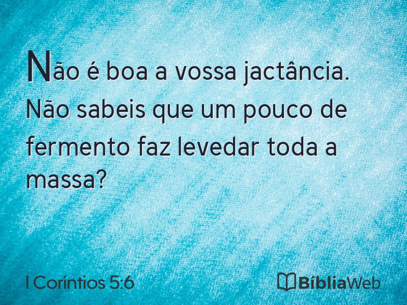 I Coríntios 5:6 em imagem para compartilhar