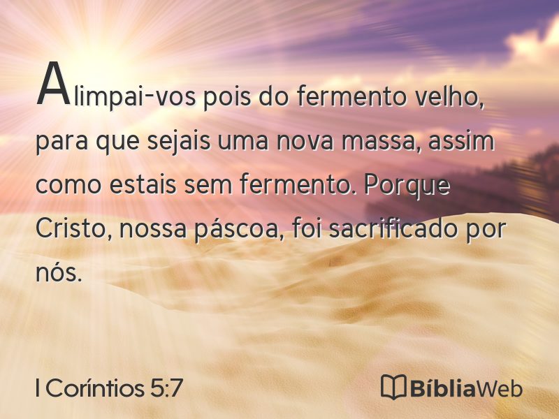 I Coríntios 5:7 em imagem para compartilhar
