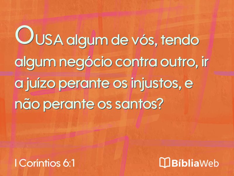 I Coríntios 6:1 em imagem para compartilhar