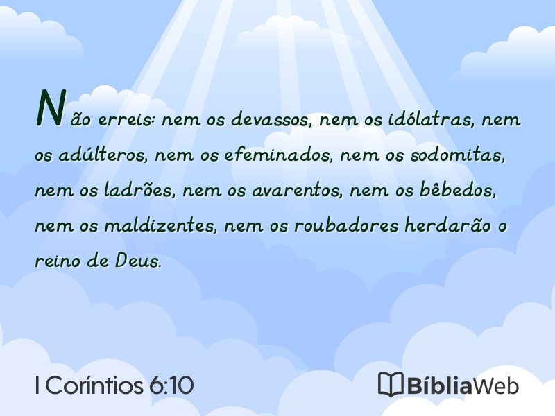 I Coríntios 6:10 em imagem para compartilhar