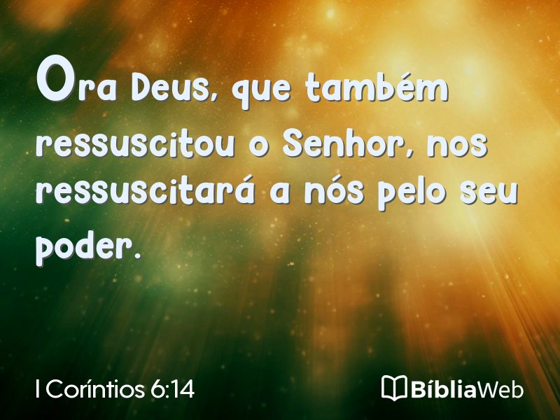 I Coríntios 6:14 em imagem para compartilhar