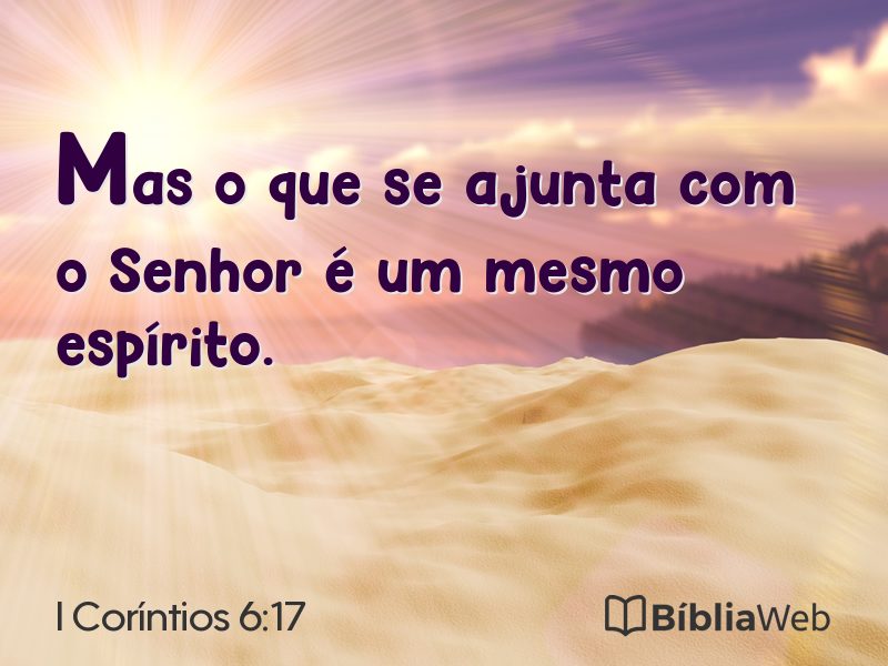 I Coríntios 6:17 em imagem para compartilhar