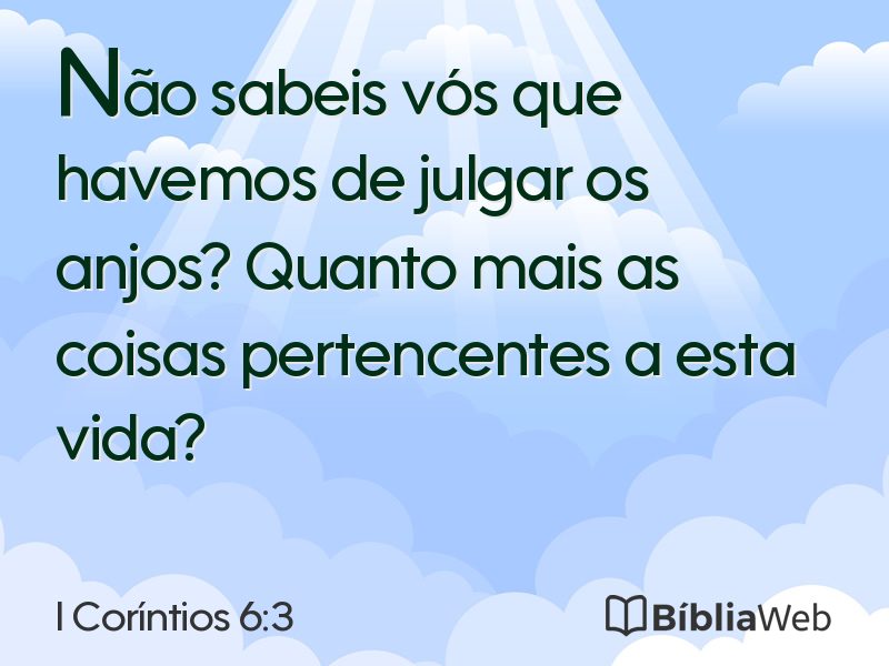 I Coríntios 6:3 em imagem para compartilhar