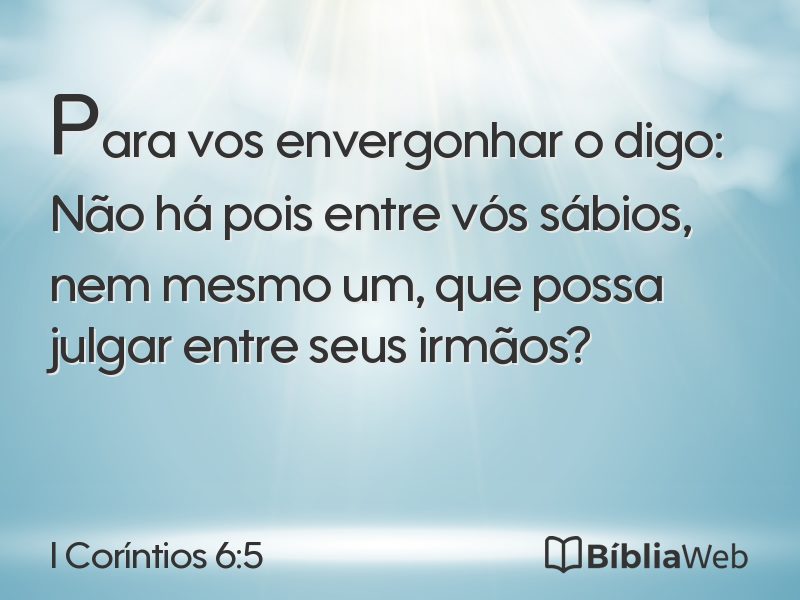 I Coríntios 6:5 em imagem para compartilhar