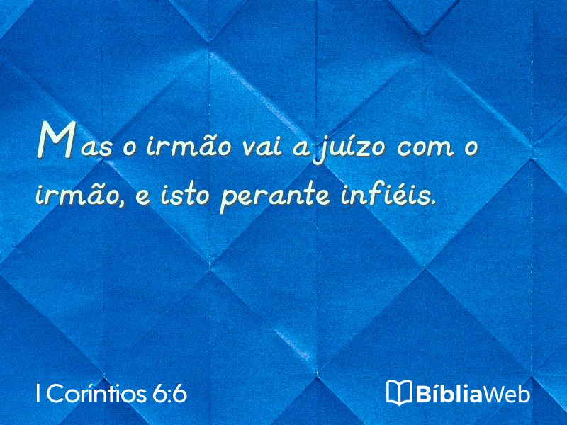 I Coríntios 6:6 em imagem para compartilhar