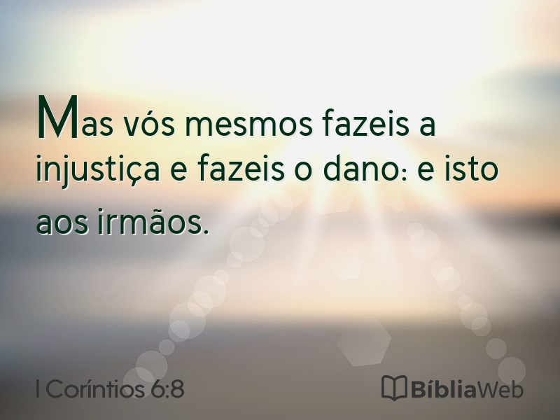 I Coríntios 6:8 em imagem para compartilhar