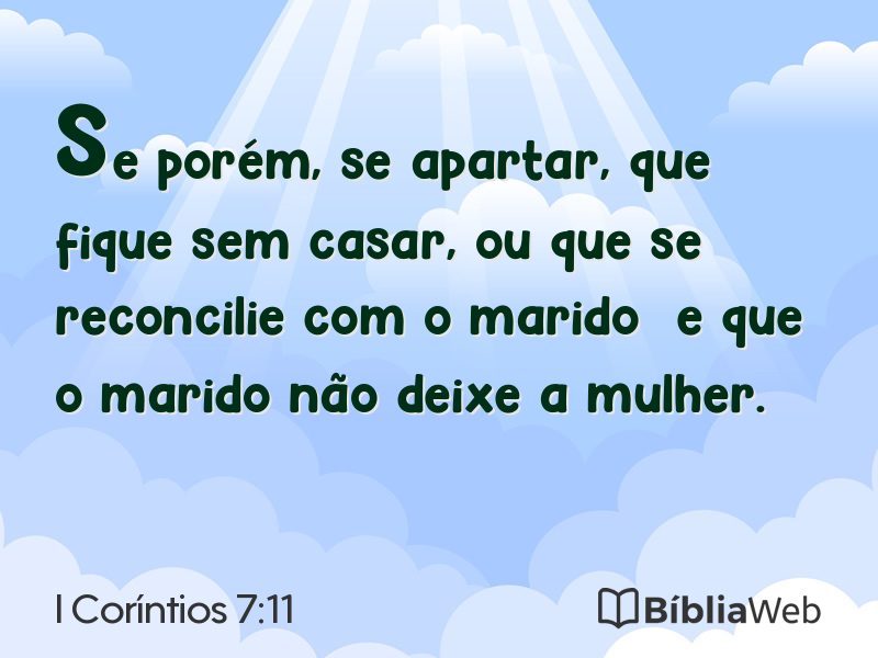 I Coríntios 7:11 em imagem para compartilhar